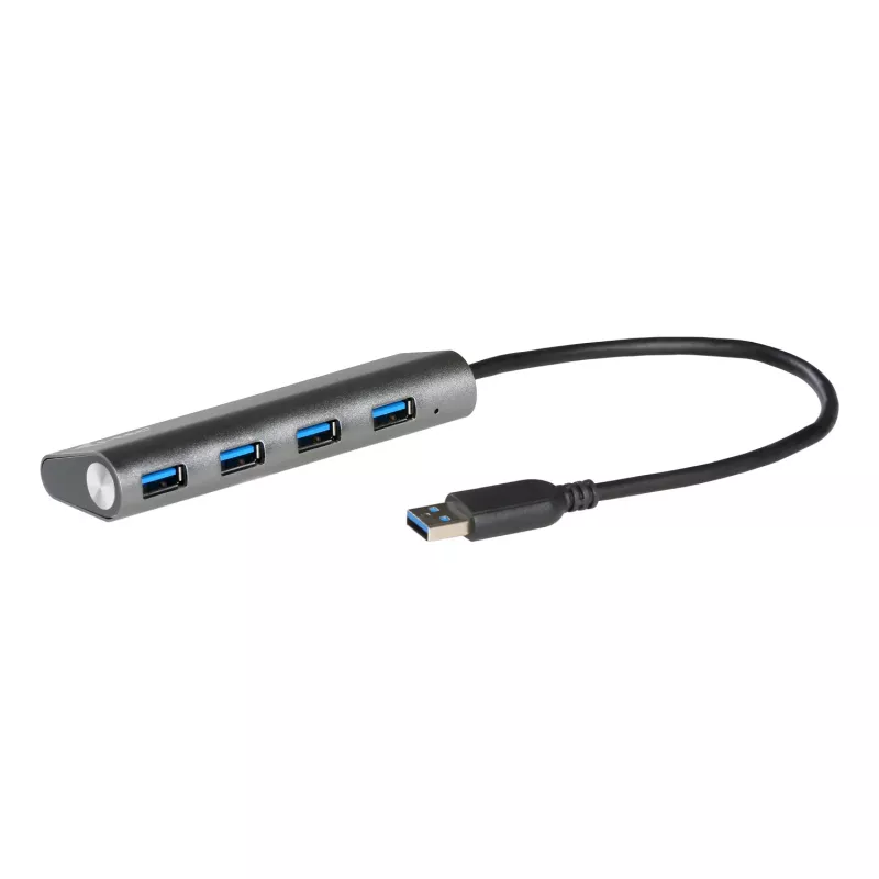USB-keskitin i-tec Metal Superspeed USB 3.0 4-porttinen keskitin 5000 Mbit/s harmaa