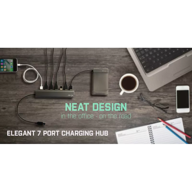 i-tec Metal Superspeed USB 3.0 7-porttinen keskitin