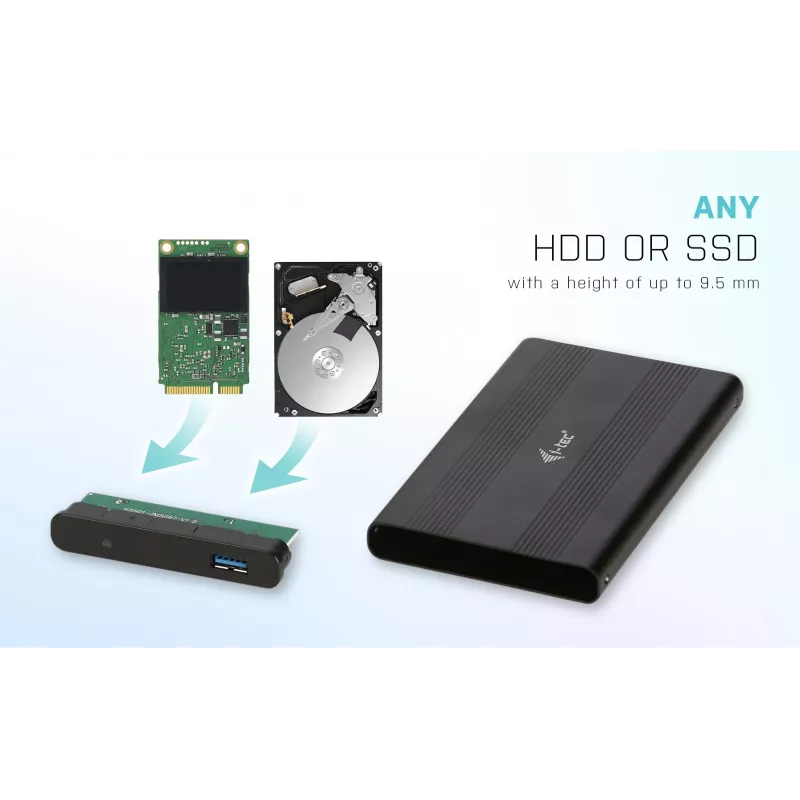 HDD/SSD-kotelo i-tec Advance MySafe AluBasic 2,5