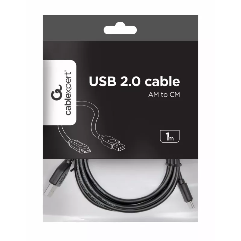 GEMBIRD USB 2.0 AM - Type-C -kaapeli (AM/CM) 1m