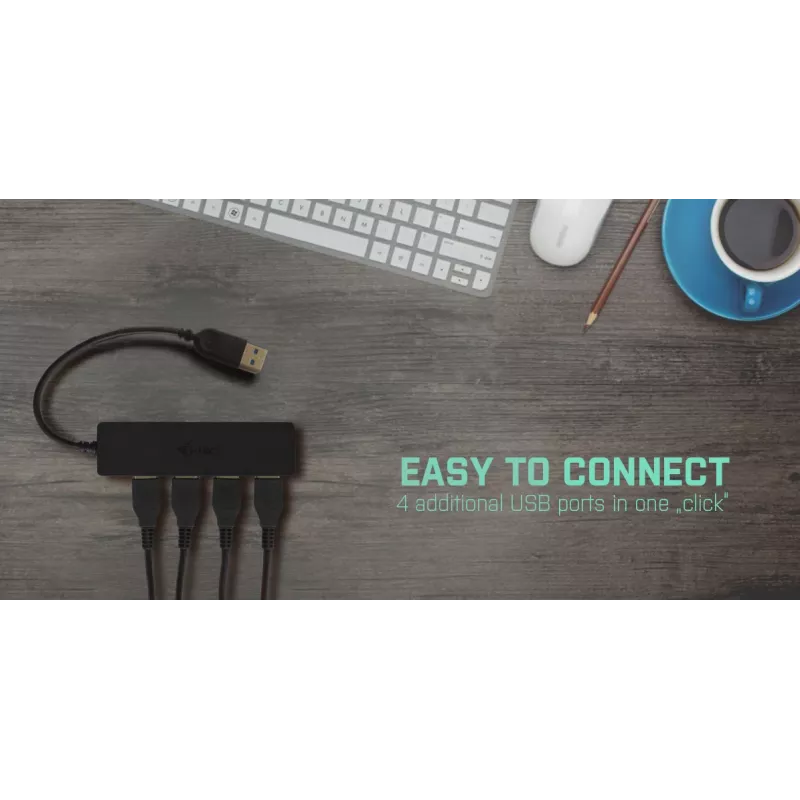 USB-keskitin i-tec Advance USB 3.0 ohut passiivinen HUB 4 porttia