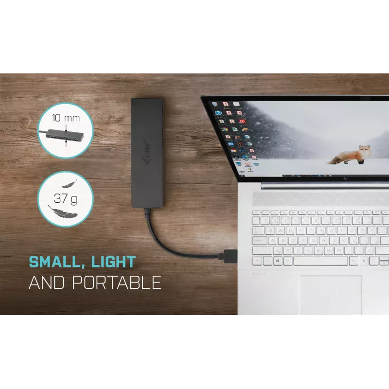 USB-keskitin i-tec Advance USB 3.0 ohut passiivinen HUB 4 porttia