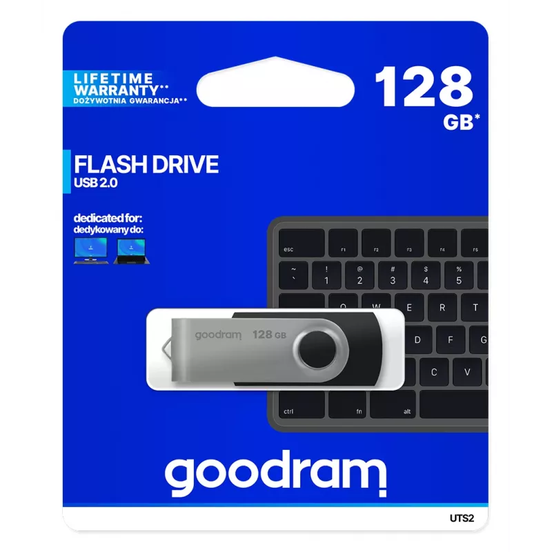 Goodram UTS2 USB-muistitikku 128 GB USB Type-A 2.0 musta