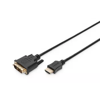 DIGITUS ASSMANN HDMI-adapterikaapeli, Type-A-DVI(18+1) M/M, 2 m Full HD musta