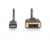 DIGITUS ASSMANN HDMI-adapterikaapeli, Type-A-DVI(18+1) M/M, 2 m Full HD musta