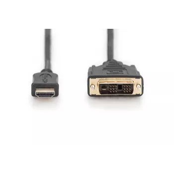 DIGITUS ASSMANN HDMI-adapterikaapeli, Type-A-DVI(18+1) M/M, 2 m Full HD musta