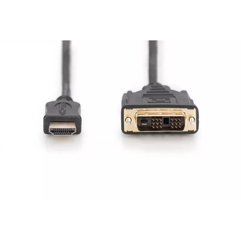 DIGITUS ASSMANN HDMI-adapterikaapeli, Type-A-DVI(18+1) M/M, 2 m Full HD musta