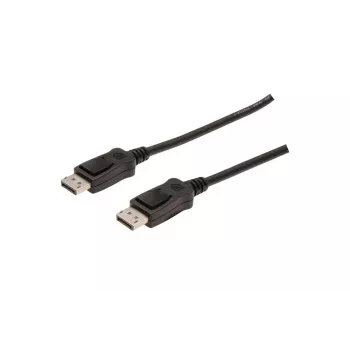 DIGITUS DisplayPort-liitäntäkaapeli, DP M/M, 1 m painosulkimella, Ultra HD 4K musta