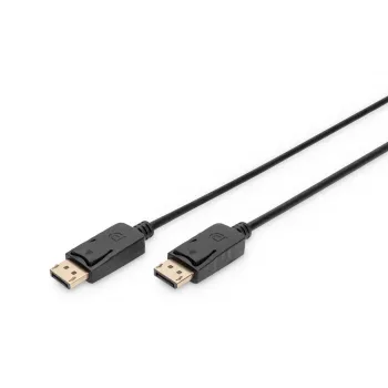 DIGITUS DisplayPort-liitäntäkaapeli DP M/M 2 m lukituksella DP Ultra HD 4K musta