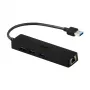 i-tec Advance USB 3.0 ohut HUB 3 porttia Gigabit Ethernet -adapteri musta
