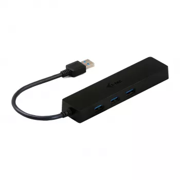 i-tec Advance USB 3.0 ohut HUB 3 porttia Gigabit Ethernet -adapteri musta