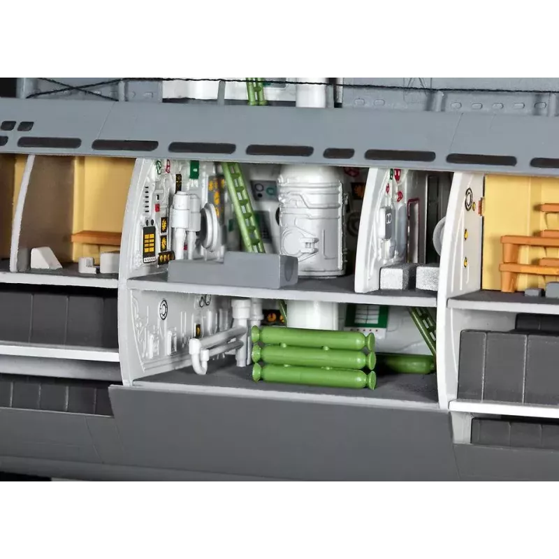 Sukellusvenemalli Revell sukellusvene Typ XXI U 2540 & Interieur