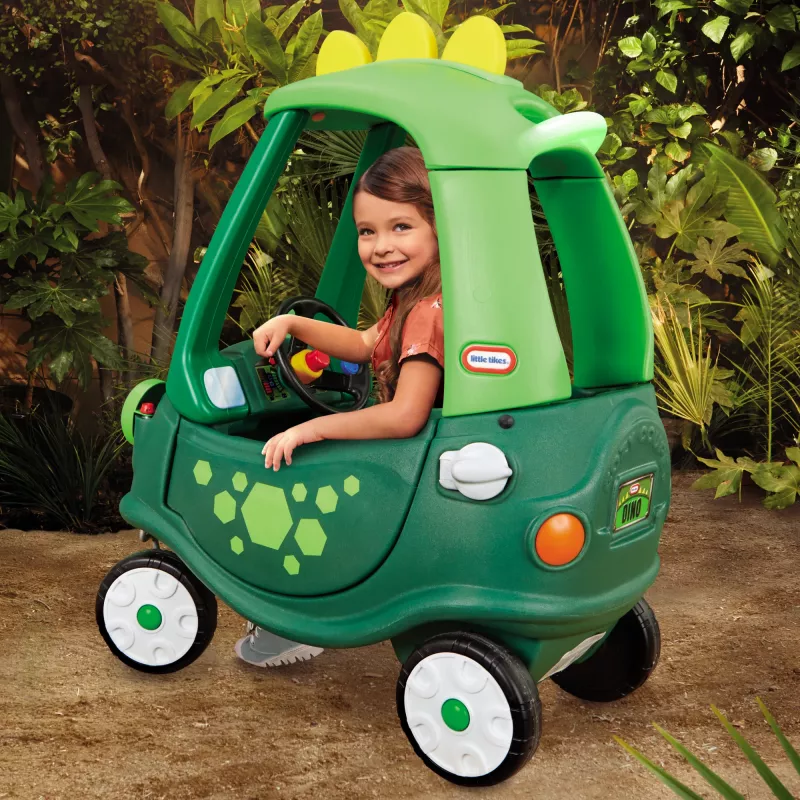 Little Tikes Cozy Coupe Dino, 1,5 vuotta, 4 pyörää, muovi, musta, vihreä
