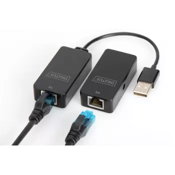 DIGITUS USB-jatko USB 2.0 Cat5/5e/6-kaapelilla (UTP STP tai SFT) jopa 50 m