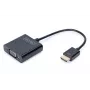 DIGITUS HDMI-VGA-sovitinadapteri Type-A - VGA (D-Sub) -liitäntä, 3,5 mm:n audiokanta, musta
