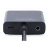 DIGITUS HDMI-VGA-sovitinadapteri Type-A - VGA (D-Sub) -liitäntä, 3,5 mm:n audiokanta, musta