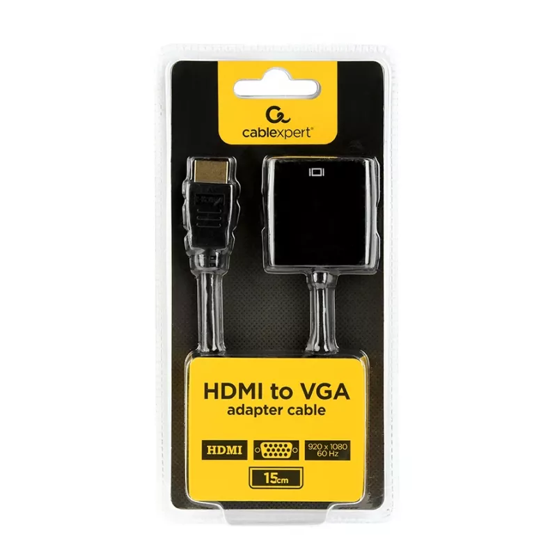 GEMBIRD HDMI - VGA-adapterikaapeli, yksiliitäntäinen musta