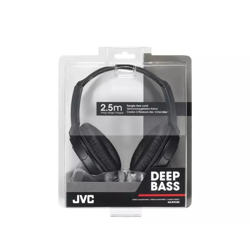 JVC HA-RX330-E kuulokkeet johdollinen panta musiikki musta