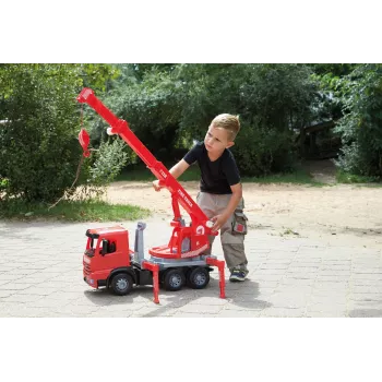 LENA GIGA TRUCKS paloautonosturi Arocs, nosturimalli, 3 vuosi/vuotta, musta, harmaa, punainen
