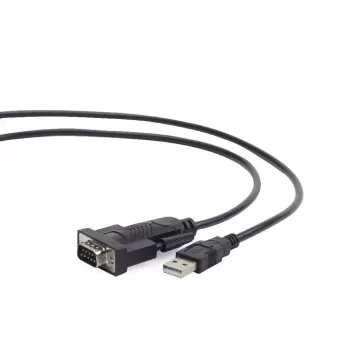 GEMBIRD USB - DB9M RS232 PL2303TA -muunnin musta - 1,5 m