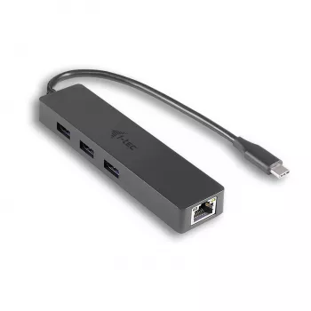 i-tec Advance USB-C ohut passiivinen keskitin 3 porttia + Gigabit Ethernet -sovitin
