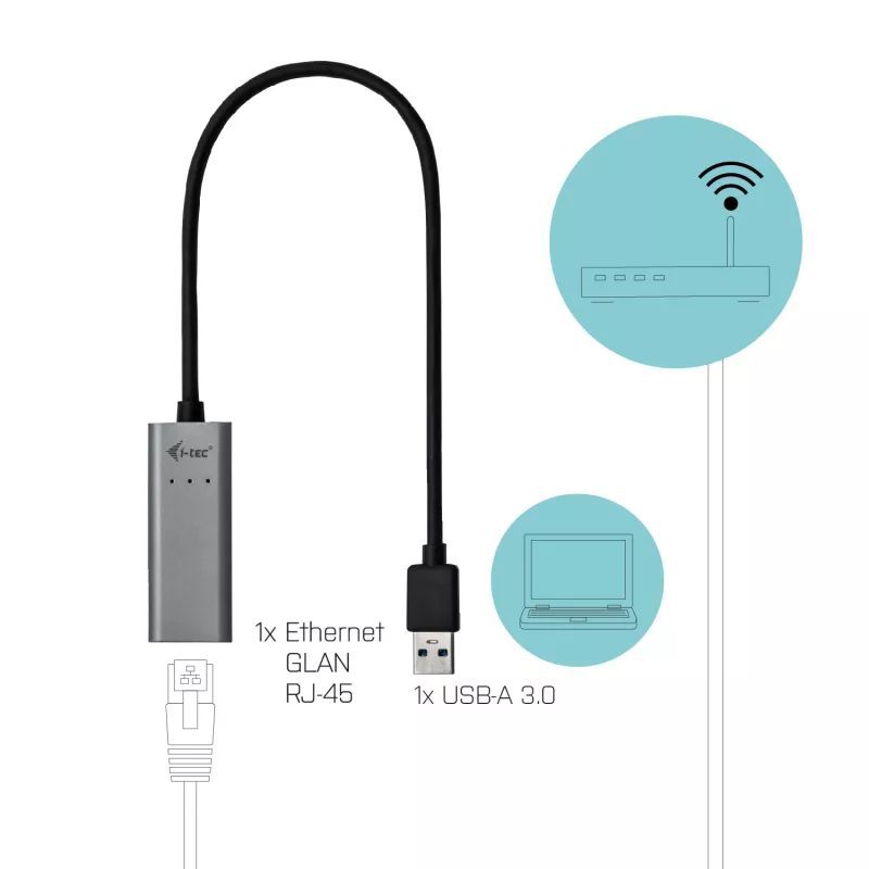 Ethernet-sovitin i-tec Metal USB 3.0 U3METALGLAN