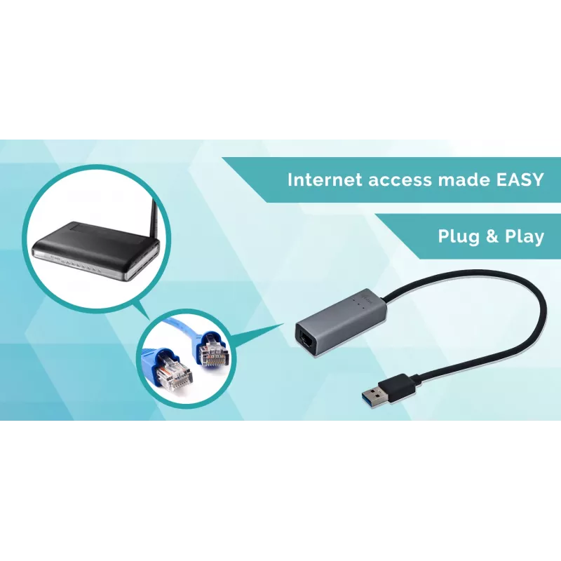 Ethernet-sovitin i-tec Metal USB 3.0 U3METALGLAN