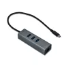 i-tec Metal USB-C keskitin 3 porttia + Gigabit Ethernet -sovitin