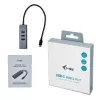 i-tec Metal USB-C keskitin 3 porttia + Gigabit Ethernet -sovitin