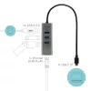 i-tec Metal USB-C keskitin 3 porttia + Gigabit Ethernet -sovitin