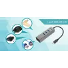 i-tec Metal USB-C keskitin 3 porttia + Gigabit Ethernet -sovitin