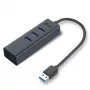 i-tec Metal USB 3.0 keskitin 3 porttia + Gigabit Ethernet -sovitin