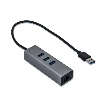 i-tec Metal USB 3.0 keskitin 3 porttia + Gigabit Ethernet -sovitin