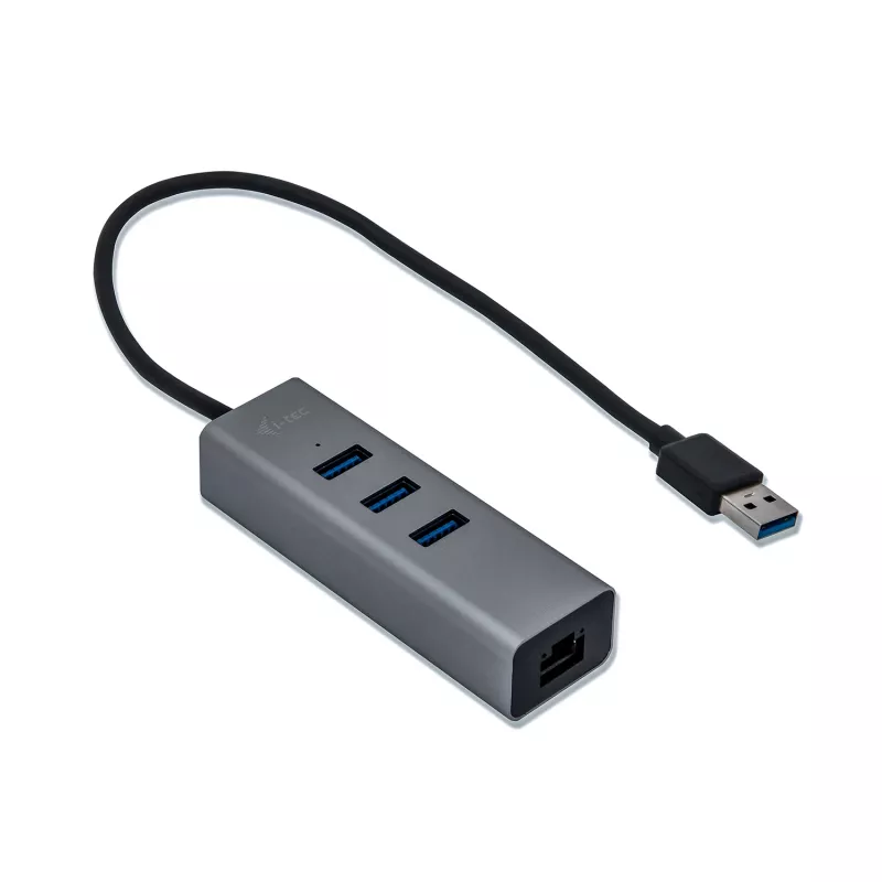 i-tec Metal USB 3.0 keskitin 3 porttia + Gigabit Ethernet -sovitin