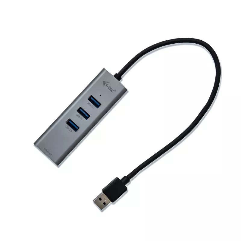 i-tec Metal USB 3.0 keskitin 3 porttia + Gigabit Ethernet -sovitin
