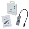 i-tec Metal USB 3.0 keskitin 3 porttia + Gigabit Ethernet -sovitin