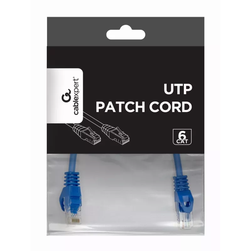 Verkkokaapeli Gembird PP6U-0.25M/B RJ-45 Cat6 0,25 m, sininen