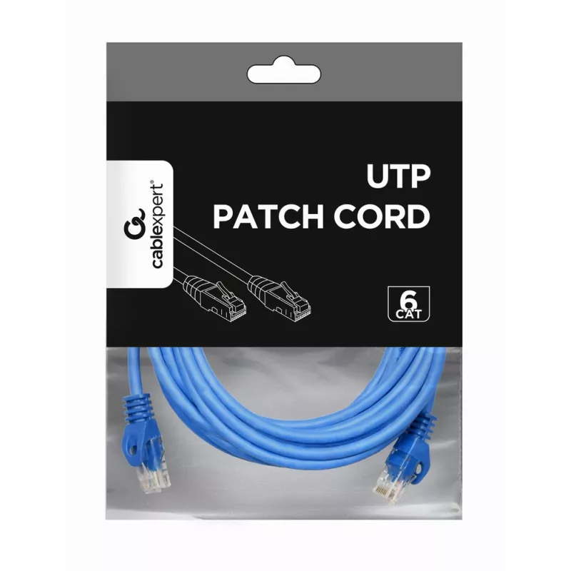 Verkkokaapeli Gembird PP6U-3M RJ-45 Cat6 3 m, sininen