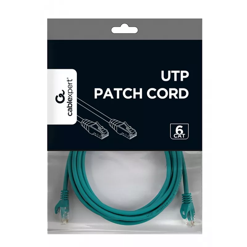 Verkkokaapeli Gembird PP6U-3M RJ-45 Cat6 3 m, vihreä