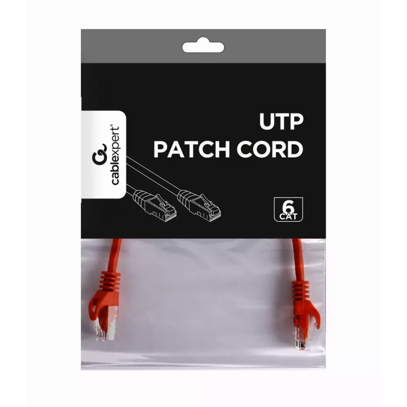 GEMBIRD verkkokaapeli - CAT6 - UTP - 25 cm - punainen