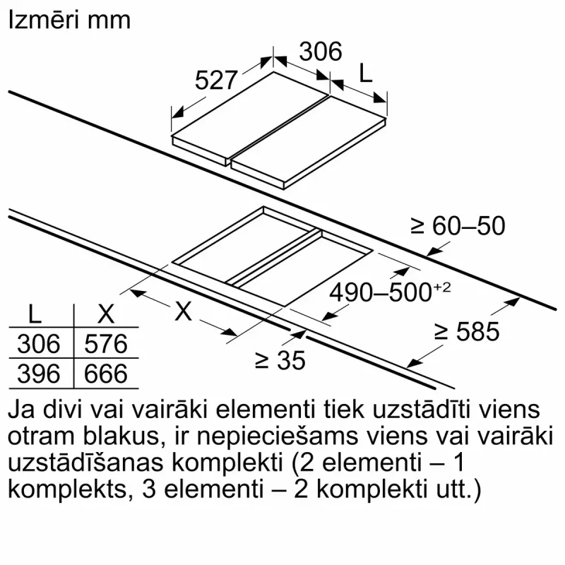 Bosch PIB375FB1E keittotaso musta, ruostumaton teräs kalusteisiin asennettava induktiokeittotaso 2 vyöhykettä