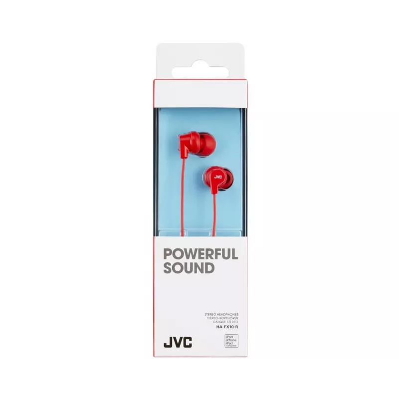 JVC HA-FX10-R-E värikkäät in-ear-kuulokkeet