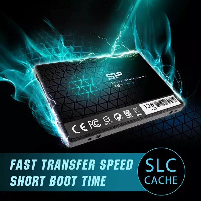 SILICON POWER SSD - A55 - 128GB - 2,5 tuumaa - SATA III Slc
