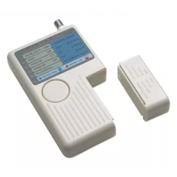 Intellinet 4-in-1 kaapelitesteri, RJ-11, RJ-45, USB ja BNC, yhden painikkeen testi