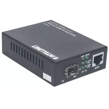 Intellinet Gigabit Ethernet - SFP mediakonvertteri, 10/100/1000Base-Tx - SFP-paikka, tyhjä