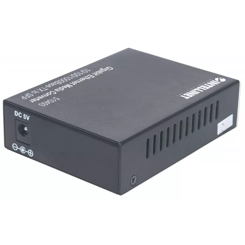 Intellinet Gigabit Ethernet - SFP mediakonvertteri, 10/100/1000Base-Tx - SFP-paikka, tyhjä