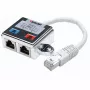 Intellinet 2-porttinen modulaarinen jakaja, Cat5e, FTP, mahdollistaa yhden Cat5e-verkkokaapelin jakamisen kahdelle RJ45-portille