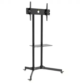 Techly lattialla siirrettävä teline hyllyllä LCD/LED/Plasma 30-65