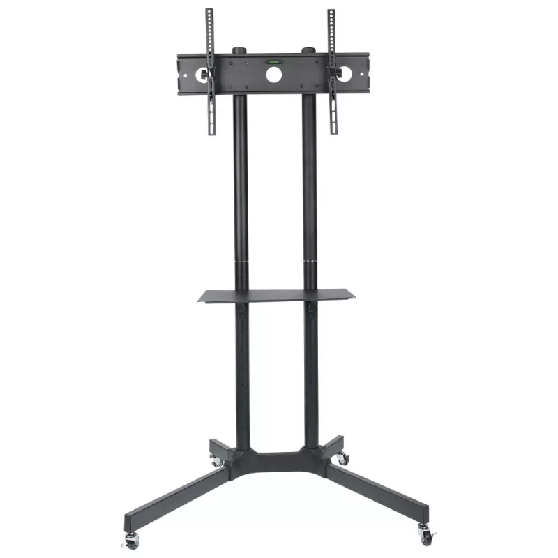Techly lattialla siirrettävä teline hyllyllä LCD/LED/Plasma 30-65