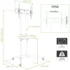 Techly lattialla siirrettävä teline hyllyllä LCD/LED/Plasma 30-65